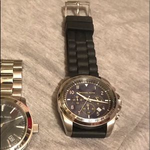 REAL blue face black rubber Michael Kors watch